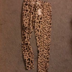 Leopard print leggings size 8
